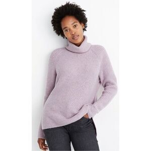 Madewell Mercer Turtleneck Sweater in Coziest Yarn Size Large Heather Wisteria